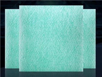 Filtro de fibra de vidrio verde y blanco